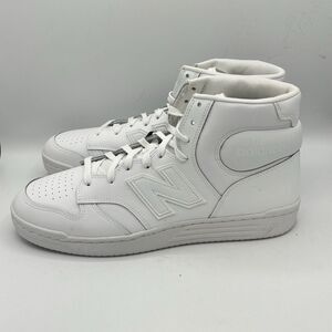 New Balance 480 Triple White BB480COC Hi top Sneaker skate Shoes Mens 8.5 D